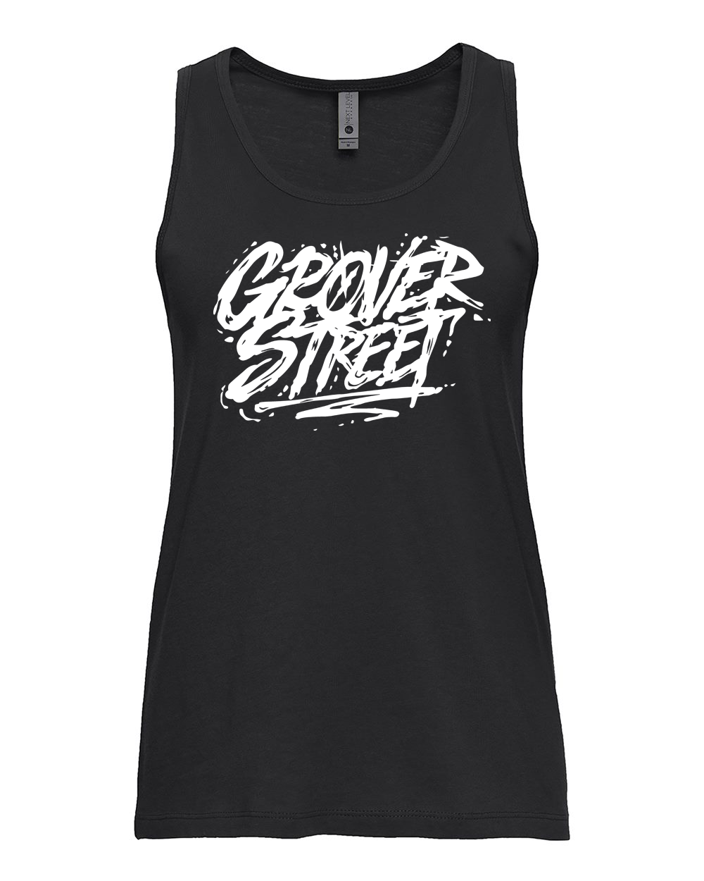 Grover Street Stacked Logo Women's Muscle Tee
