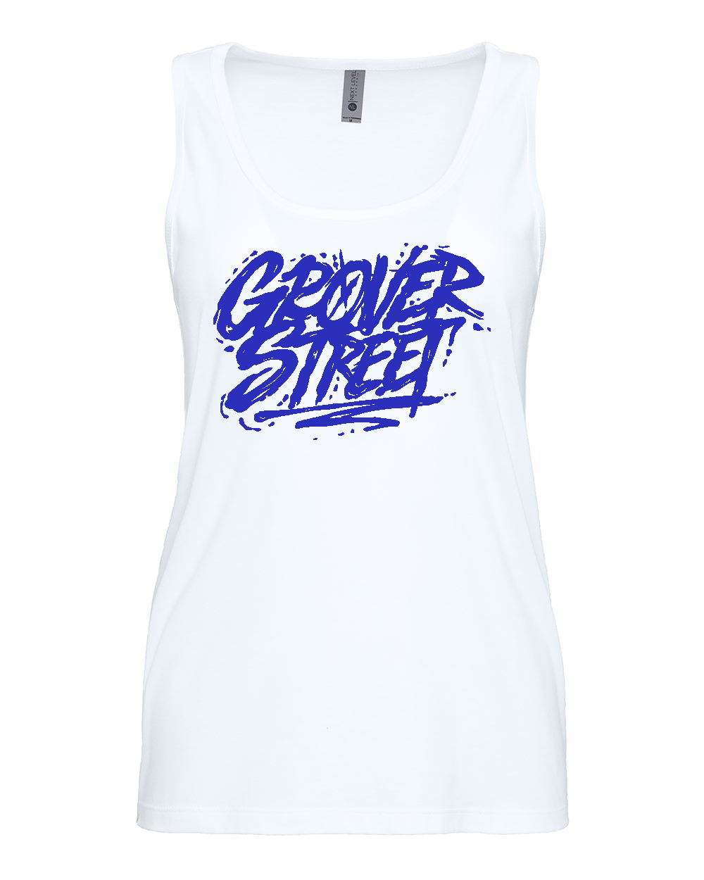 Grover Street Stacked Logo Women's Muscle Tee