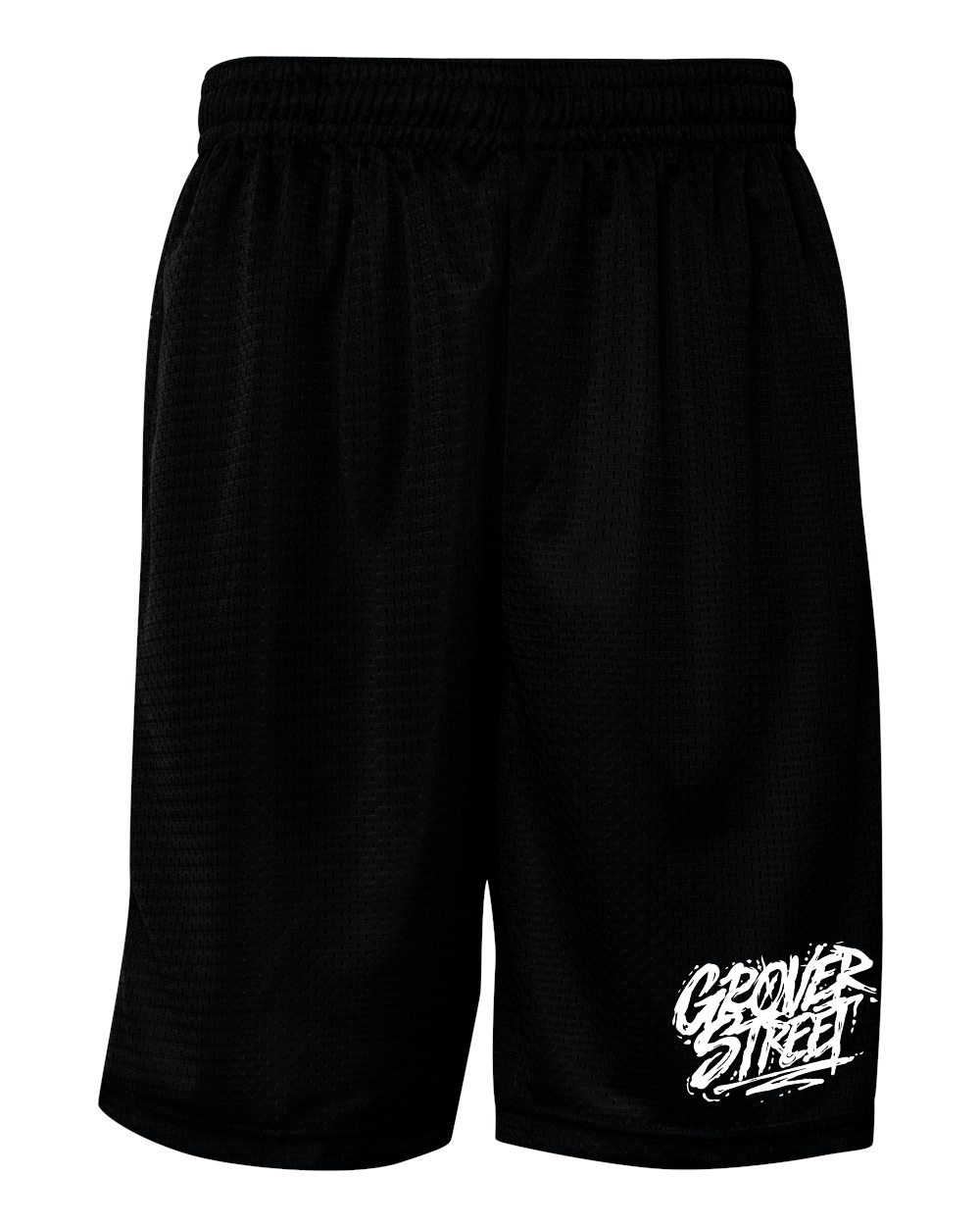 Grover Street Stacked Logo Men's Pro Mesh 9" Shorts with Pockets