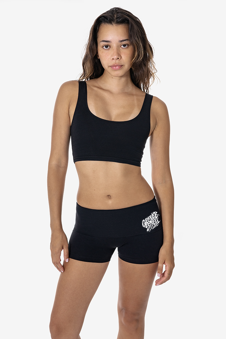 Grover Street Stacked Logo - Garment Dye Yoga Shorts